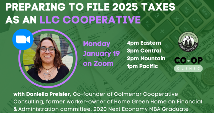 preparing to file 2025 taxes as an LLC cooperative
